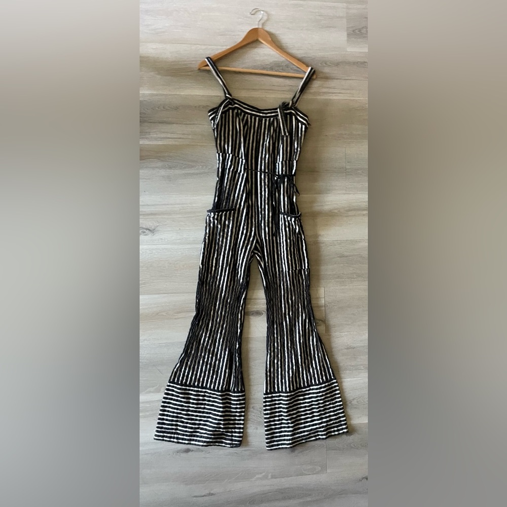 Striped Tie Strap Jumpsuit